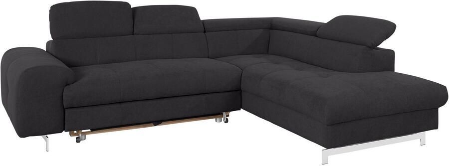 COTTA Hoekbank Chef L-vorm met hoofdbordverstelling edele metalen slede optioneel met slaapfunctie - Foto 11