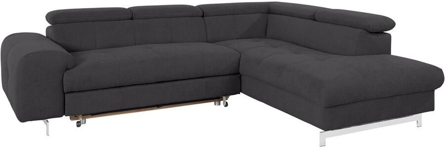 COTTA Hoekbank Chef L-vorm met hoofdbordverstelling edele metalen slede optioneel met slaapfunctie - Foto 14