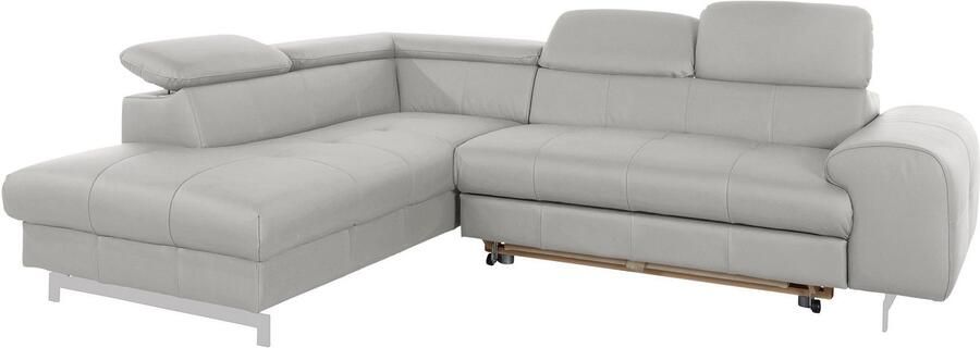 COTTA Hoekbank Chef L-vorm met hoofdbordverstelling edele metalen slede optioneel met slaapfunctie - Foto 11