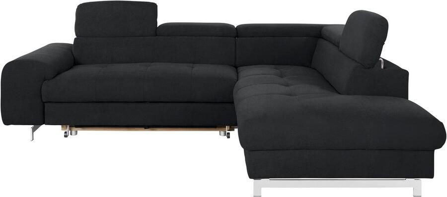 COTTA Hoekbank Chef L-vorm met hoofdbordverstelling edele metalen slede optioneel met slaapfunctie - Foto 8