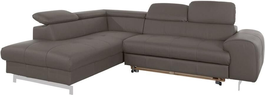 COTTA Hoekbank Chef L-vorm met hoofdbordverstelling edele metalen slede optioneel met slaapfunctie - Foto 11