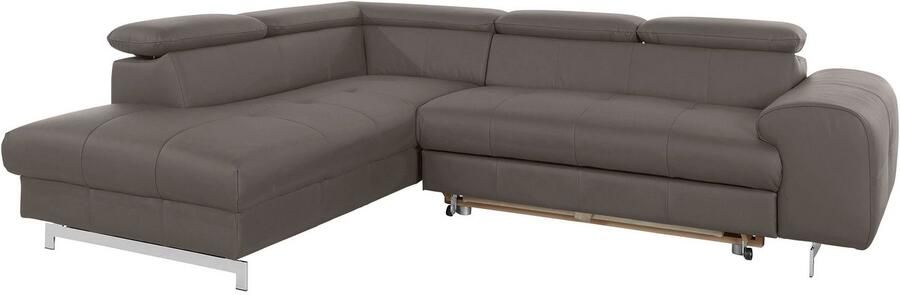 COTTA Hoekbank Chef L-vorm met hoofdbordverstelling edele metalen slede optioneel met slaapfunctie - Foto 14