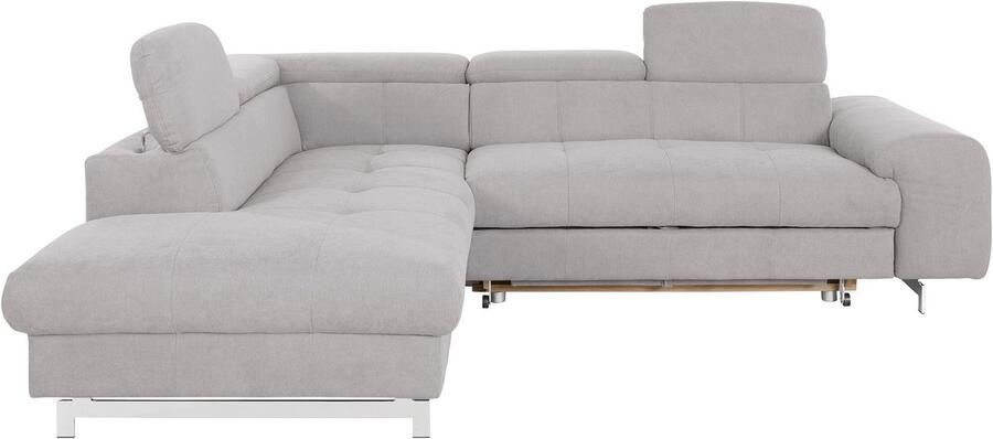 COTTA Hoekbank Chef L-vorm met hoofdbordverstelling edele metalen slede optioneel met slaapfunctie - Foto 8