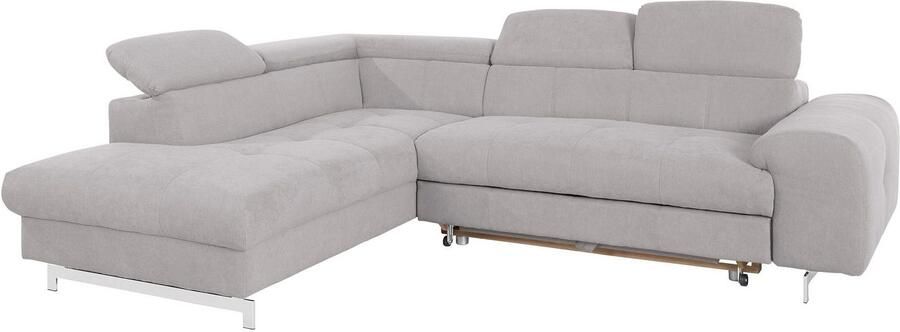 COTTA Hoekbank Chef L-vorm met hoofdbordverstelling edele metalen slede optioneel met slaapfunctie - Foto 11