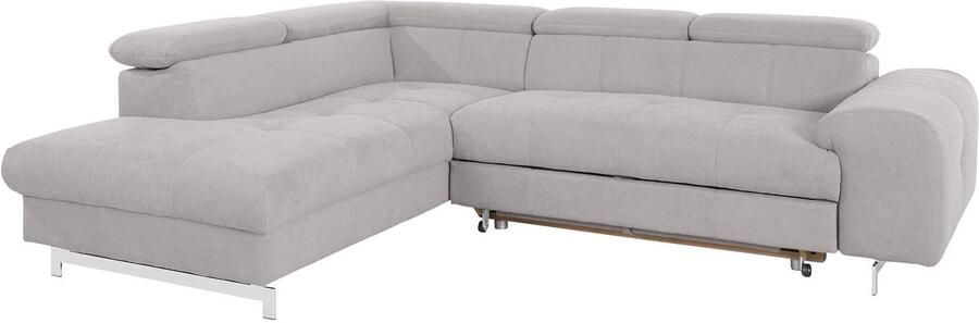 COTTA Hoekbank Chef L-vorm met hoofdbordverstelling edele metalen slede optioneel met slaapfunctie - Foto 14