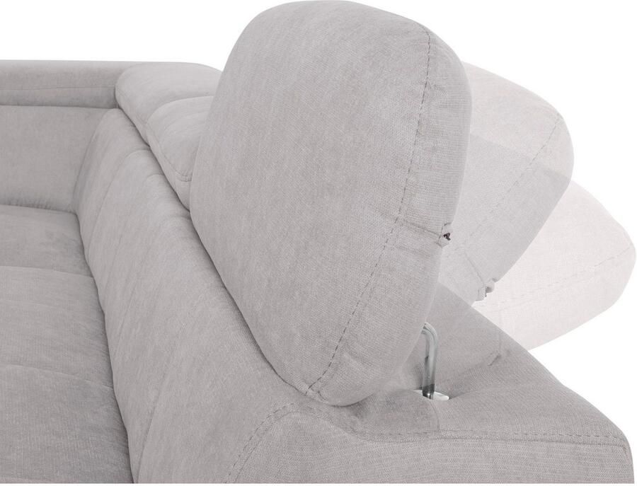 COTTA Hoekbank Chef L-vorm met hoofdbordverstelling edele metalen slede optioneel met slaapfunctie - Foto 2