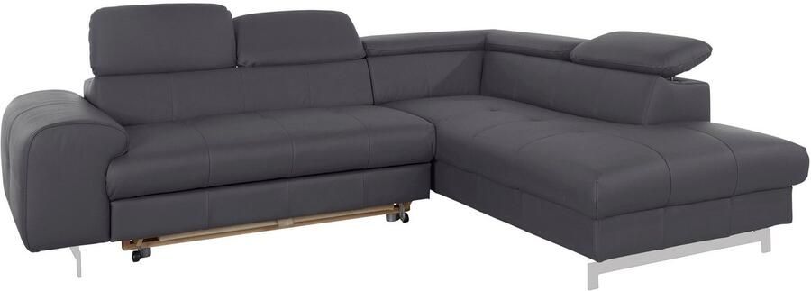 COTTA Hoekbank Chef L-vorm met hoofdbordverstelling edele metalen slede optioneel met slaapfunctie - Foto 10