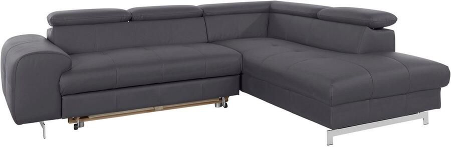 COTTA Hoekbank Chef L-vorm met hoofdbordverstelling edele metalen slede optioneel met slaapfunctie - Foto 14