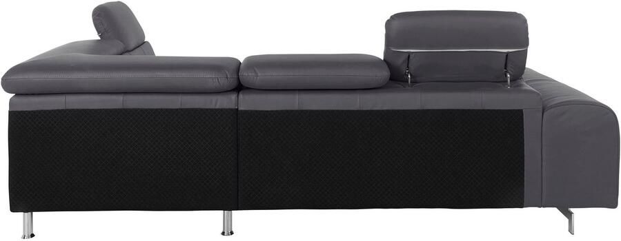 COTTA Hoekbank Chef L-vorm met hoofdbordverstelling edele metalen slede optioneel met slaapfunctie - Foto 9