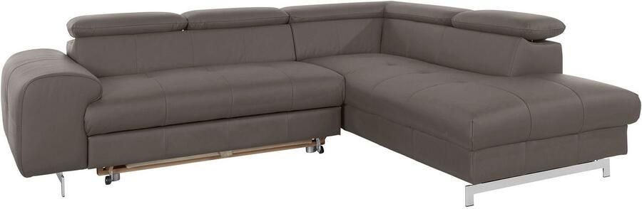 COTTA Hoekbank Chef L-vorm met hoofdbordverstelling edele metalen slede optioneel met slaapfunctie - Foto 14