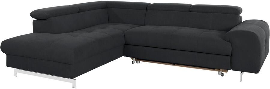 COTTA Hoekbank Chef L-vorm met hoofdbordverstelling edele metalen slede optioneel met slaapfunctie - Foto 13