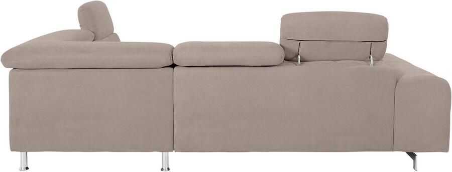 COTTA Hoekbank Chef L-vorm met hoofdbordverstelling edele metalen slede optioneel met slaapfunctie - Foto 9