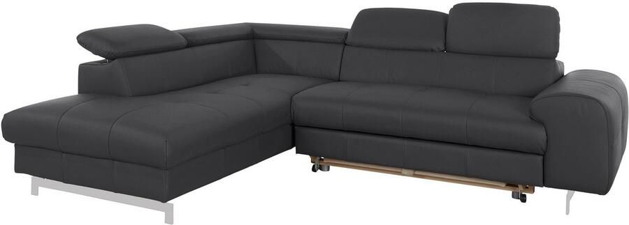 COTTA Hoekbank Chef L-vorm met hoofdbordverstelling edele metalen slede optioneel met slaapfunctie - Foto 9