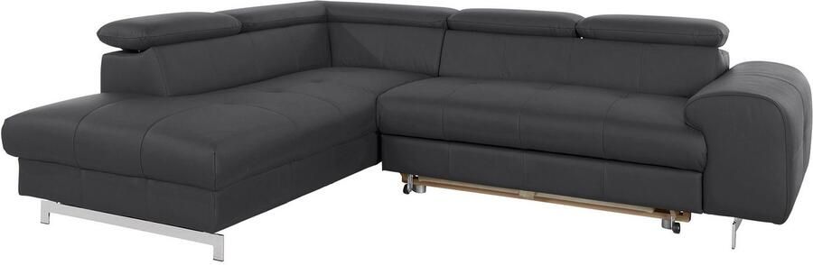 COTTA Hoekbank Chef L-vorm met hoofdbordverstelling edele metalen slede optioneel met slaapfunctie - Foto 11