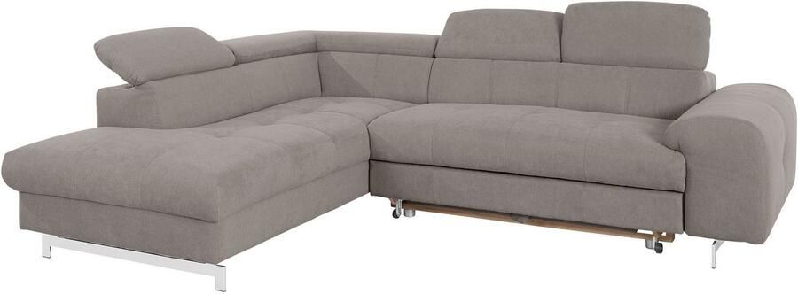 COTTA Hoekbank Chef L-vorm met hoofdbordverstelling edele metalen slede optioneel met slaapfunctie - Foto 11