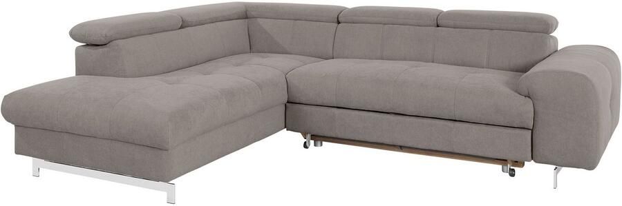 COTTA Hoekbank Chef L-vorm met hoofdbordverstelling edele metalen slede optioneel met slaapfunctie - Foto 14