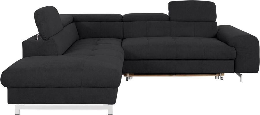 COTTA Hoekbank Chef L-vorm met hoofdbordverstelling edele metalen slede optioneel met slaapfunctie - Foto 8