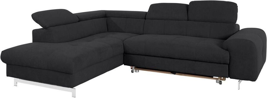 COTTA Hoekbank Chef L-vorm met hoofdbordverstelling edele metalen slede optioneel met slaapfunctie - Foto 11