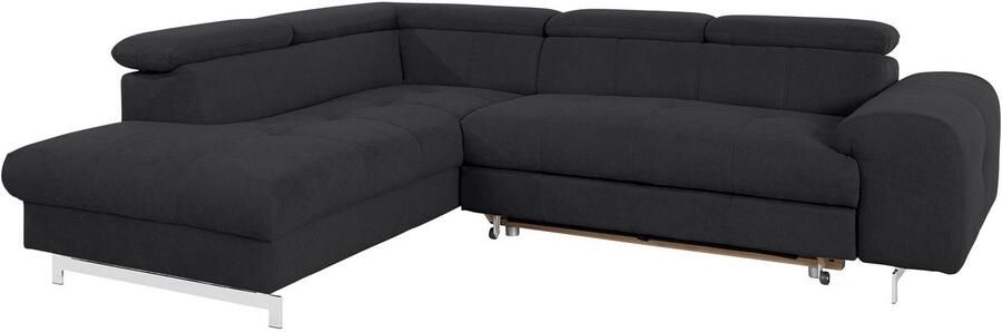 COTTA Hoekbank Chef L-vorm met hoofdbordverstelling edele metalen slede optioneel met slaapfunctie - Foto 14