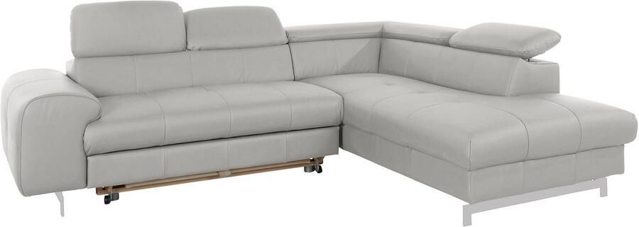 COTTA Hoekbank Chef L-vorm met hoofdbordverstelling edele metalen slede optioneel met slaapfunctie - Foto 11