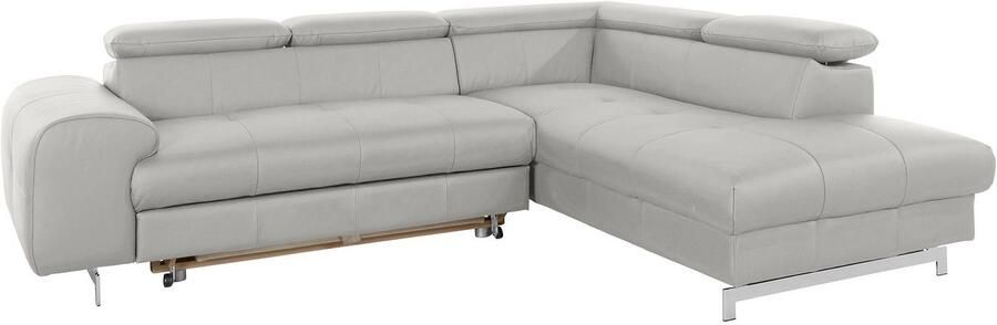 COTTA Hoekbank Chef L-vorm met hoofdbordverstelling edele metalen slede optioneel met slaapfunctie - Foto 14