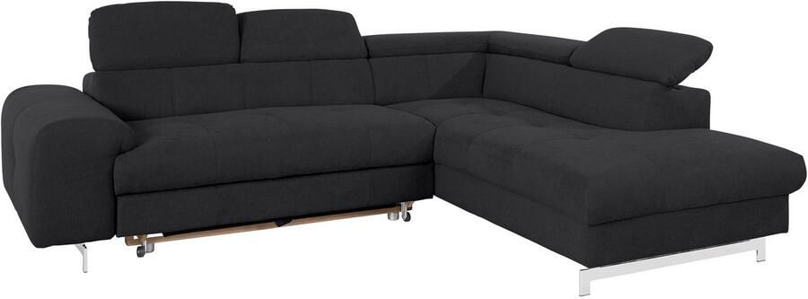 COTTA Hoekbank Chef L-vorm met hoofdbordverstelling edele metalen slede optioneel met slaapfunctie - Foto 10