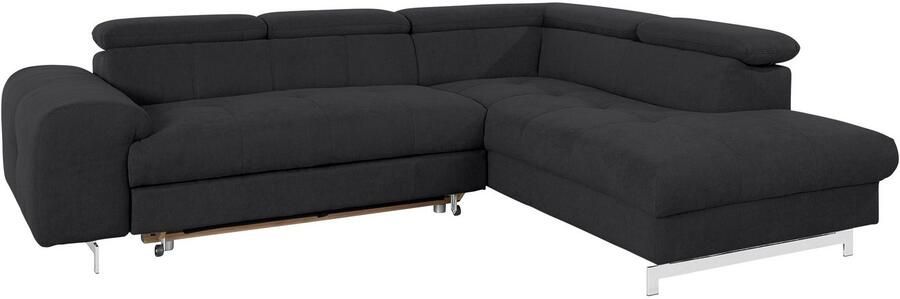 COTTA Hoekbank Chef L-vorm met hoofdbordverstelling edele metalen slede optioneel met slaapfunctie - Foto 11