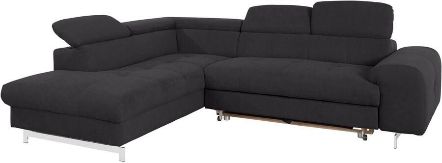 COTTA Hoekbank Chef L-vorm met hoofdbordverstelling edele metalen slede optioneel met slaapfunctie - Foto 11