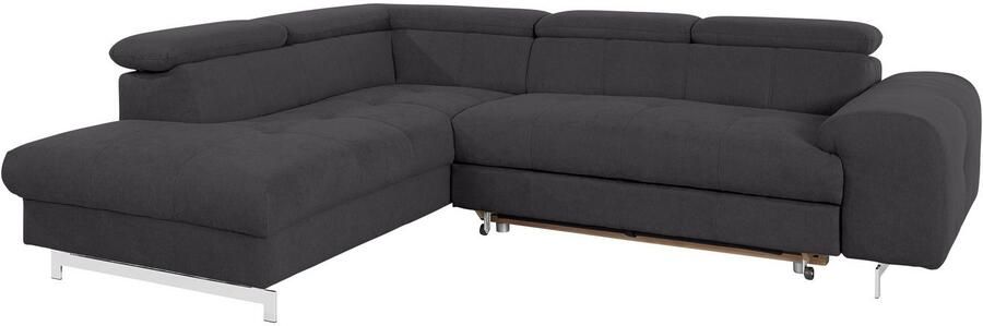 COTTA Hoekbank Chef L-vorm met hoofdbordverstelling edele metalen slede optioneel met slaapfunctie - Foto 14