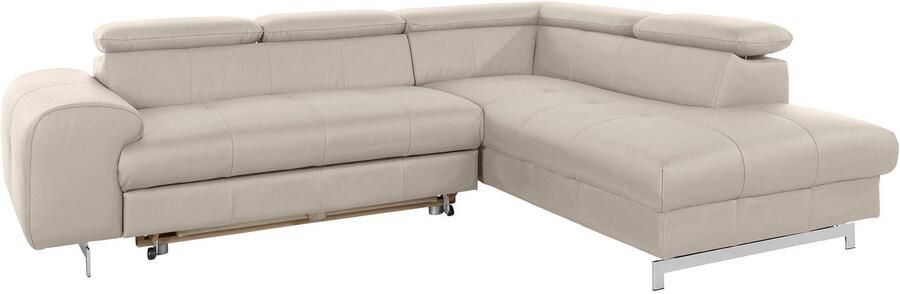 COTTA Hoekbank Chef L-vorm met hoofdbordverstelling edele metalen slede optioneel met slaapfunctie - Foto 14