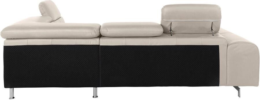 COTTA Hoekbank Chef L-vorm met hoofdbordverstelling edele metalen slede optioneel met slaapfunctie - Foto 9