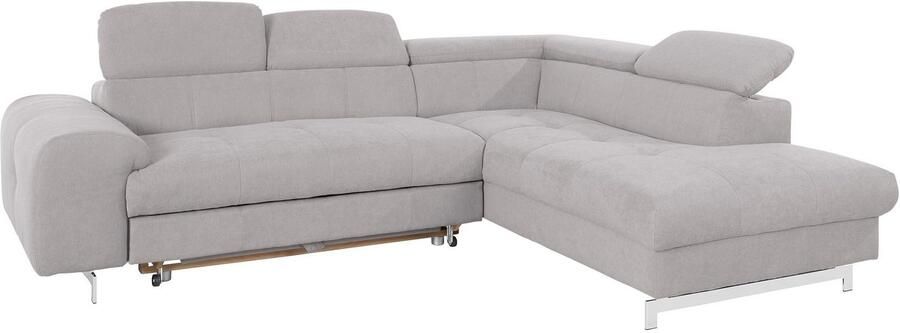 COTTA Hoekbank Chef L-vorm met hoofdbordverstelling edele metalen slede optioneel met slaapfunctie - Foto 11