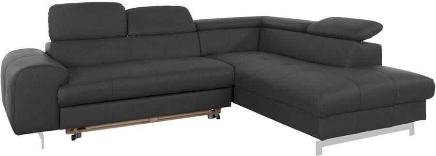 COTTA Hoekbank Chef L-vorm met hoofdbordverstelling edele metalen slede optioneel met slaapfunctie - Foto 10