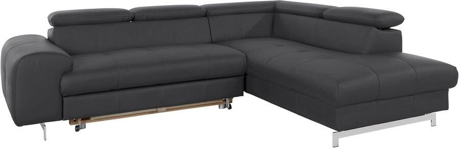 COTTA Hoekbank Chef L-vorm met hoofdbordverstelling edele metalen slede optioneel met slaapfunctie - Foto 14