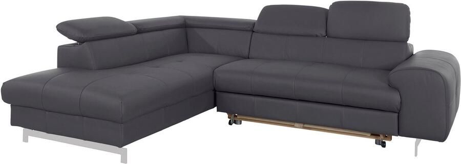 COTTA Hoekbank Chef L-vorm met hoofdbordverstelling edele metalen slede optioneel met slaapfunctie - Foto 11