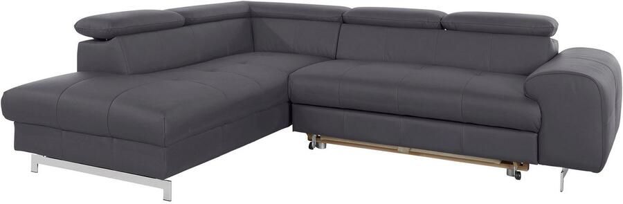 COTTA Hoekbank Chef L-vorm met hoofdbordverstelling edele metalen slede optioneel met slaapfunctie - Foto 14