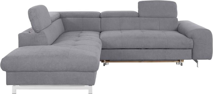 COTTA Hoekbank Chef L-vorm met hoofdbordverstelling edele metalen slede optioneel met slaapfunctie - Foto 8