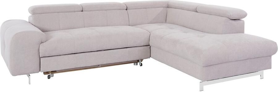 COTTA Hoekbank Chef L-vorm met hoofdbordverstelling edele metalen slede optioneel met slaapfunctie - Foto 14