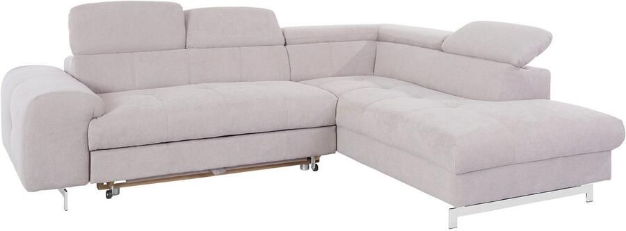 COTTA Hoekbank Chef L-vorm met hoofdbordverstelling edele metalen slede optioneel met slaapfunctie - Foto 11