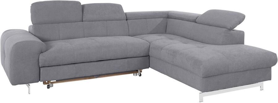 COTTA Hoekbank Chef L-vorm met hoofdbordverstelling edele metalen slede optioneel met slaapfunctie - Foto 11
