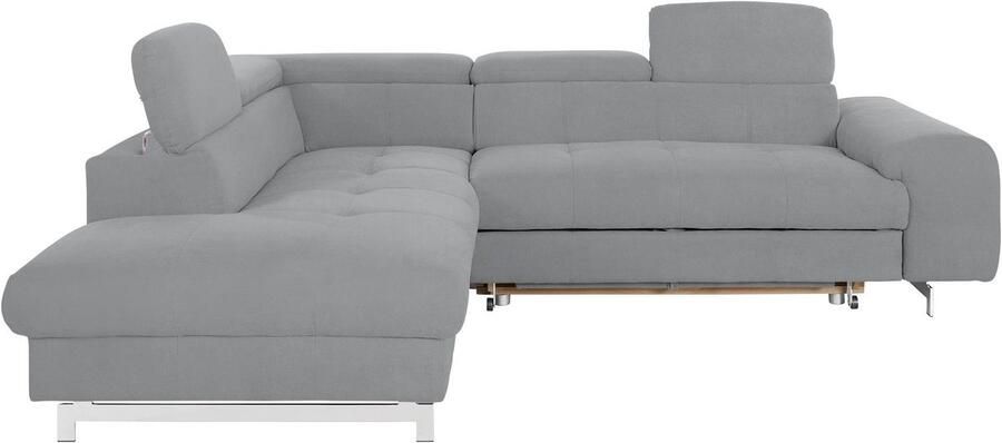 COTTA Hoekbank Chef L-vorm met hoofdbordverstelling edele metalen slede optioneel met slaapfunctie - Foto 17