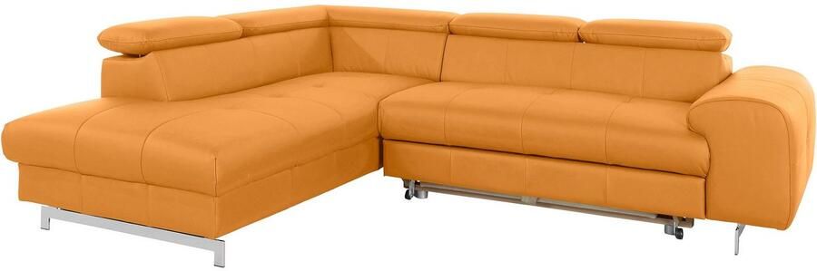 COTTA Hoekbank Chef L-vorm met hoofdbordverstelling edele metalen slede optioneel met slaapfunctie - Foto 13