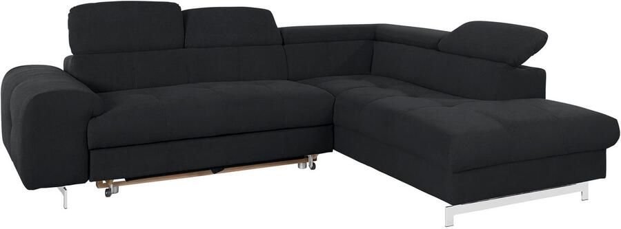 COTTA Hoekbank Chef L-vorm met hoofdbordverstelling edele metalen slede optioneel met slaapfunctie - Foto 11