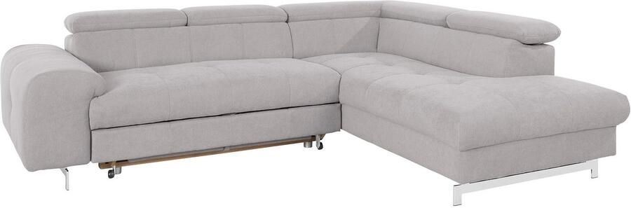 COTTA Hoekbank Chef L-vorm met hoofdbordverstelling edele metalen slede optioneel met slaapfunctie - Foto 14