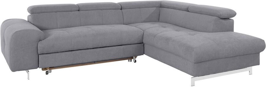 COTTA Hoekbank Chef L-vorm met hoofdbordverstelling edele metalen slede optioneel met slaapfunctie - Foto 14