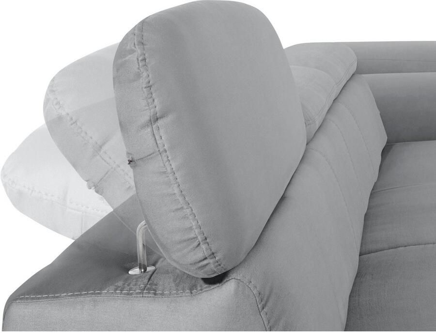 COTTA Hoekbank Chef L-vorm met hoofdbordverstelling edele metalen slede optioneel met slaapfunctie - Foto 3