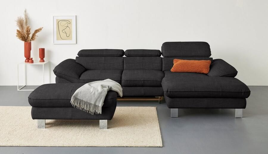 COTTA Hoekbank Driver L-vorm met verstelbaar hoofdeind naar keuze met slaapfunctie & bedkist - Foto 4