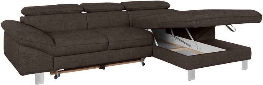 COTTA Hoekbank Driver L-vorm met verstelbaar hoofdeind naar keuze met slaapfunctie & bedkist - Foto 13