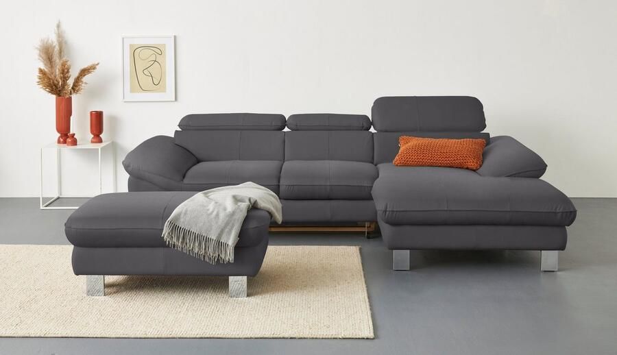 COTTA Hoekbank Driver L-vorm met verstelbaar hoofdeind naar keuze met slaapfunctie & bedkist - Foto 3