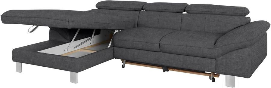 COTTA Hoekbank Driver L-vorm met verstelbaar hoofdeind naar keuze met slaapfunctie & bedkist - Foto 13